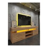 online fırsat mutlu ol mutlu kal KARNAVAL LEDLİ TV ÜNİTESİ Minifix 150 cm Dolaplı Kapaklı Tv Sehpası ATLANTİK L8202-6