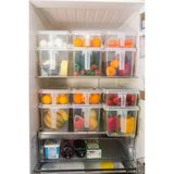 Online Kapında 6 Adet Tutma Kollu Kapaklı Çok Amaçlı Erzak Saklama Kabı Buzdolabı Düzenleyici Organizer 6x4lt