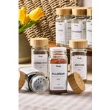 Online Kapında Luks6'lı Baharatlık Baharat Kavanozu Bambu Kapaklı Kavanoz Serpme Başlıklı Baharatlık Mutfak-0000002