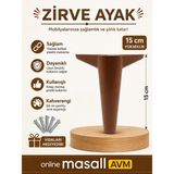 Online Masall Avm Zirve Plastik AYAK15CM Kahve Mobilya Koltuk Masa Baza Dolap Ayağı Ayakları Vidaları Hediyemizdir