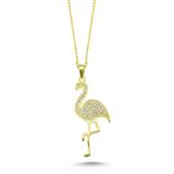 Online Takı Flamingo Gümüş Kolye