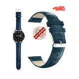 onlinekordon ⌚ 22mm Saat Uyumlu Lacivert Renk Crocodil Baskılı Deri Saat Kordonu Kayışı Akıllı Pimli 46mm