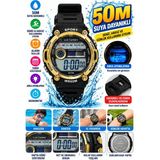 onlinekordon Dijital Çocuk Kol Saati 50M Water Resistant Suya Dayanıklı Deniz ve Havuz Kullanımına Uygun Spor Çocuk Saati - Siyah