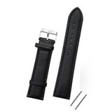 onlinekordon Fossil 24mm Saat Uyumlu Siyah Renk Klasik Model Deri Saat Kordonu Kayışı