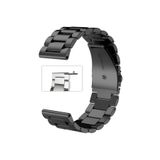 onlinekordon Fossil Saat Uyumlu 22mm Siyah Renk Paslanmaz Çelik Akıllı Pimli Saat Kordonu