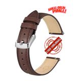 onlinekordon Seiko 22mm Saat Uyumlu Koyu Kahverengi Renk Klasik Model Deri Saat Kordonu Kayışı