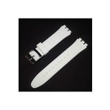 onlinekordon Swatch 19mm Uyumlu Beyaz Silikon Saat Kordonu Kayışı