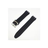 onlinekordon Swatch Uyumlu Içten Içe 19mm Siyah Silikon Saat Kordonu Kayışı