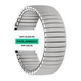 onlinekordon Yaylı Çelik Paslanmaz Metal Silver Saat Kordonu Kayışı 16mm