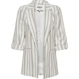 Onlkayle-Caro 3/4 Lınen Bl Blazer Tlr Keten Kadın Ceket - 34 - Bej