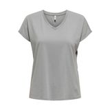ONLLUCY LIFE SS VNECK MOSTER TOP BOX JRS Kadın Gri T-Shirt - 15343382 Gri