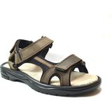 Onlo Ayakkabı DK.391-2 Hakiki Deri Cırtlı Anatomik Erkek Spor Sandalet - Kahverengi