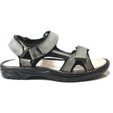 Onlo Ayakkabı DK.391 Hakiki Deri Cırtlı Anatomik Erkek Spor Sandalet - Gri