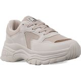 Onlo Ayakkabı DRK.140 Bej Bağlı Kalın Taban Sneaker Kadın Spor Ayakkabı