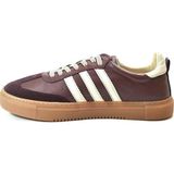 Onlo Ayakkabı Kc.89 Hakiki Deri Bağlı Ortopedik Casual Kadın Spor Ayakkabı - Bordo