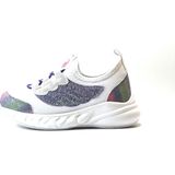 Onlo Ayakkabı ST25.KD Beyaz Simli Bağsız Sneakers Kız Çocuk Spor Ayakkabı - 001-Beyaz