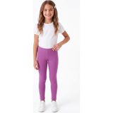 Onloox Kız Çocuk Mor Pamuklu Likralı Örme Penye Regular Fit Düz Renk Basic Tayt (12-14 Yaş) - 12 Yaş