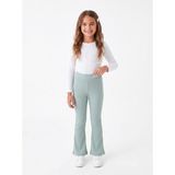 Onloox Kız Çocuk Su Yeşili Kaşkorse Ispanyol Paça Slim Fit Belden Arma Detaylı Tayt (3-7 Yaş) - 4 Yaş
