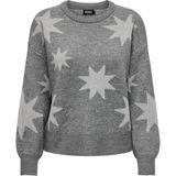 Onlrosıe Ls O-Neck Glıtter Knt Kadın Gri Kazak - 15328250 - M