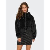 Onlvenıce Faux Fur Hood Bomber Siyah Kadın Mont 15322127
