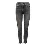 Only 15259634 Onlemily Stretch Hw St Ak Dnm Cro 614 Noos Koyu Gri Kadın Jean Pantolon