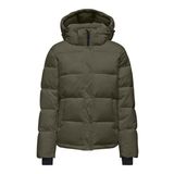 Only 15287909-WALNUT Onlann Premium Puffer Kahverengi Kadın Mont