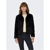 Only 15295423 Onlnewvıda Lıfe Faux Fur Jacket Black Kadın Mont - Siyah