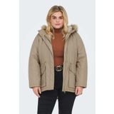 Only 15295458 Bej Carlucia Kapüşonlu Kadın Mont