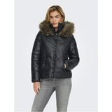 Only 15322003 Onlfever Short Puffer Black Kadın Mont - Siyah - XS