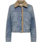 Only 15325567 Onlnadya Ls Teddy Dnm Jacket Gua Kadın Ceket - Medium Blue - XS