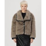 Only 15330273 Pısa Fur Jacket Tuylu 2 Ceplı Mont Ceket - Sütlü Kahve - XS