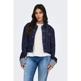 Only 15332367 Onlmercer Ls Fold Up Jacket Red Dnm Rea Kadın Jean Jean Ceket