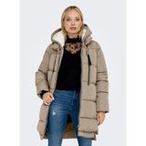 Only Açık Kahve Kadın Kaban Onlnewnora Long Puffer Coat Lıfe cc - XS