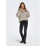 Only Açık Kahve Kadın Mont Onldıxıe Lıfe Puffer Jacket cc Otw Uzun Kol Normal Kesim Kapüşonlu Yaka - XS