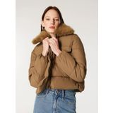 Only Açık Kahve Kadın Mont ONLMAGGI FUR PUFFER LIFE CC OTW