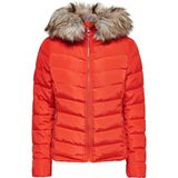 Only Açık Kırmızı Kadın Mont Onlellan Quılted Hood Jacket cc Otw - S