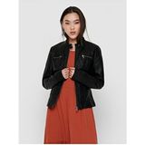 ONLY Bandıt Kadın Biker Ceket Uzun Kol Siyah Düz Desenli Casual Stil 15081400 - 38