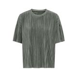 ONLY Bayan bluz üst, yuvarlak yaka, kısa kollu, standart kesim, hacimli kol kesimi, şık, Yeşil (Agave Green), L