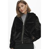 Only Bayan Çift Taraflı Kapüşonlu Peluş Mont 15208777 - Siyah - XS
