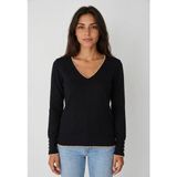 Only Bayan Ince V Yaka Kazak 15378354 - Siyah - M