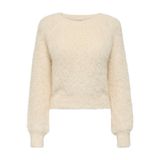 ONLY Bayan Kazak ONLLULU LS RIB SHORT O-NECK CC KNT, Cloud Dancer., L