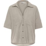 Only Bayan Kısa Kollu Pamuklu Gömlek 15377991 - XS - Bej