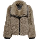 Only Bayan Kürk Ceket 15330273 - M - Slim Fit - Bej
