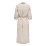 ONLY Bayan Onlaris Life Ls Belt Shirt Dress Cc WVN Elbise, Pomza taşı, M