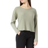ONLY Bayan Onlbessy L/S Loose Top JRS Noos uzun kollu tişört, Çit yeşili/Detay: melanj, S