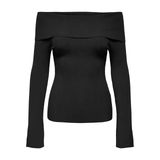 ONLY Bayan Onljayden Ls Off Shoulder KNT kazak, Siyah, XS
