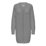 ONLY Bayan Onlleise Freya Ls Open Cardigan KNT örgü ceket, Orta Gri Melanj, XL