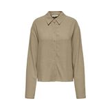 ONLY Bayan Onlsolvi L/S Linen Bl Shirt Cc PNT Gömlek, Coriander, S