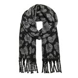 ONLY Bayan Onlsylvia Life Pattern Scarf Cc şal (100'lü paket), Siyah/AOP: LEO AOP, Ölçü Birimi