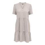 ONLY Bayan Onltiri-Caro S/S V Yaka Lin Dress Cc PNT Elbise, Pomza taşı, XS